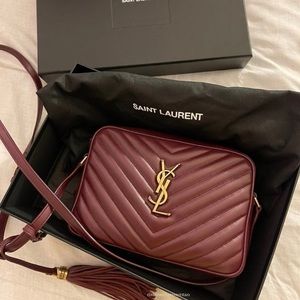 Yves Saint Laurent Burgundy Crossbody Bag